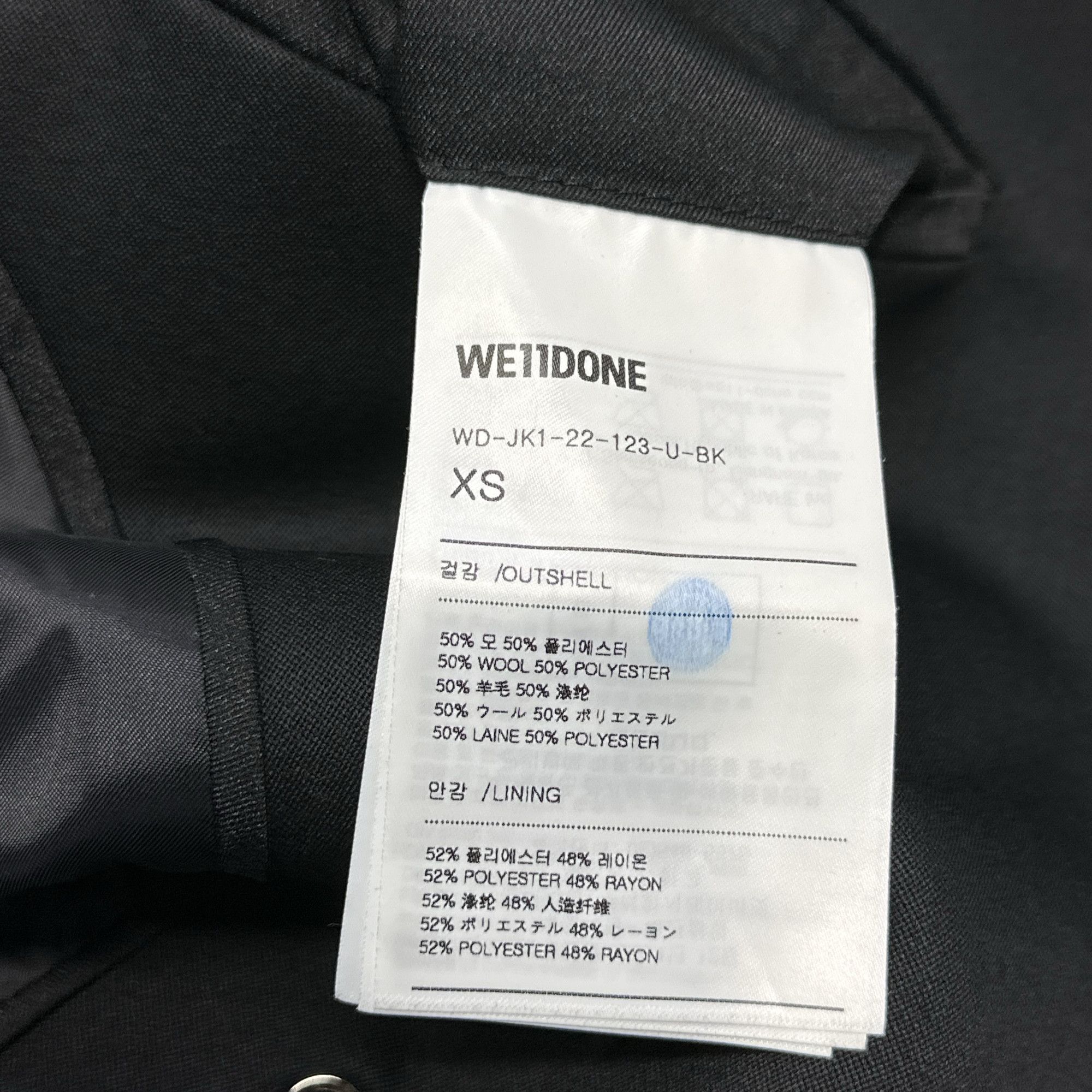 WE11DONE WE11DONE Logo Graffitied Blazer Size 34R Size 34R - 4 Thumbnail