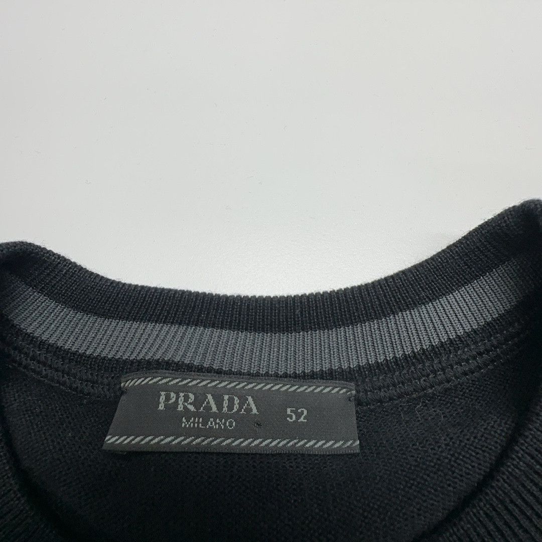 Prada Prada Logo Patch Knit Sweater Size 52 Size US L / EU 52-54 / 3 - 3 Thumbnail