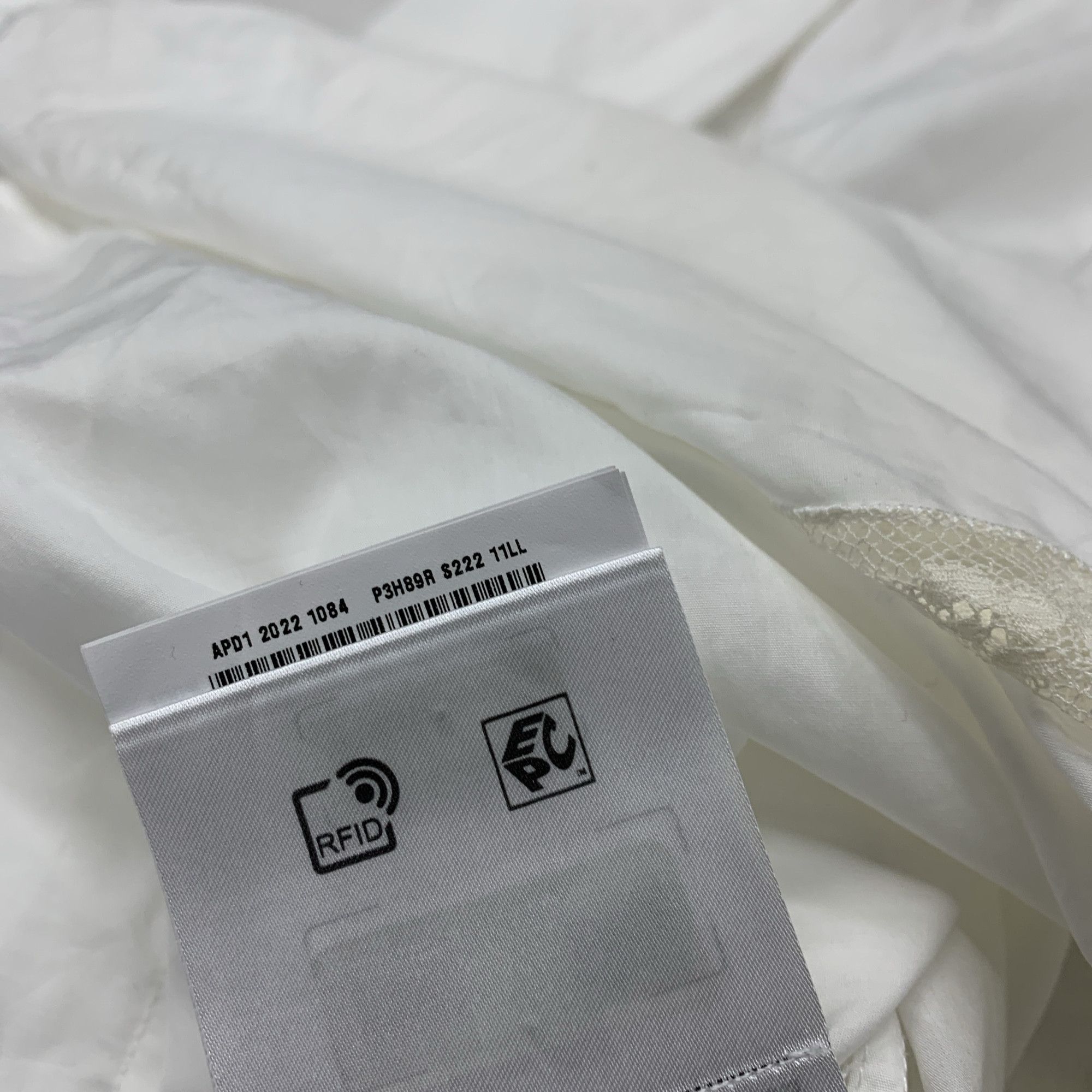 Prada Prada White Poplin Lace Trim Shirt Dress Size 38 Size XS / US 0-2 / IT 36-38 - 6 Thumbnail