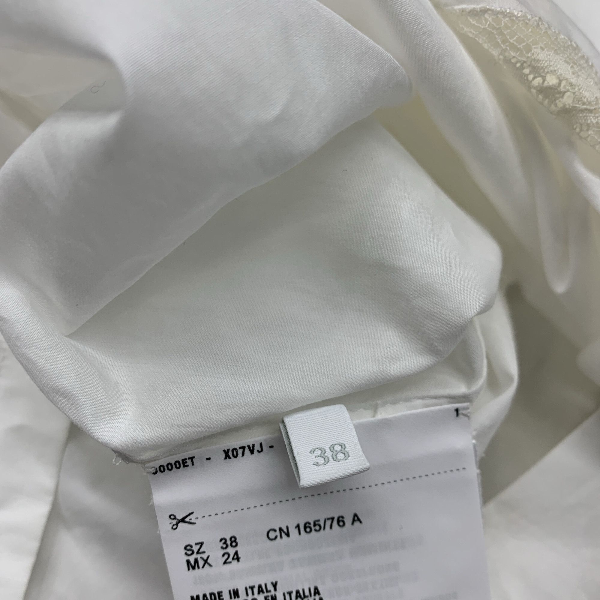Prada Prada White Poplin Lace Trim Shirt Dress Size 38 Size XS / US 0-2 / IT 36-38 - 5 Thumbnail