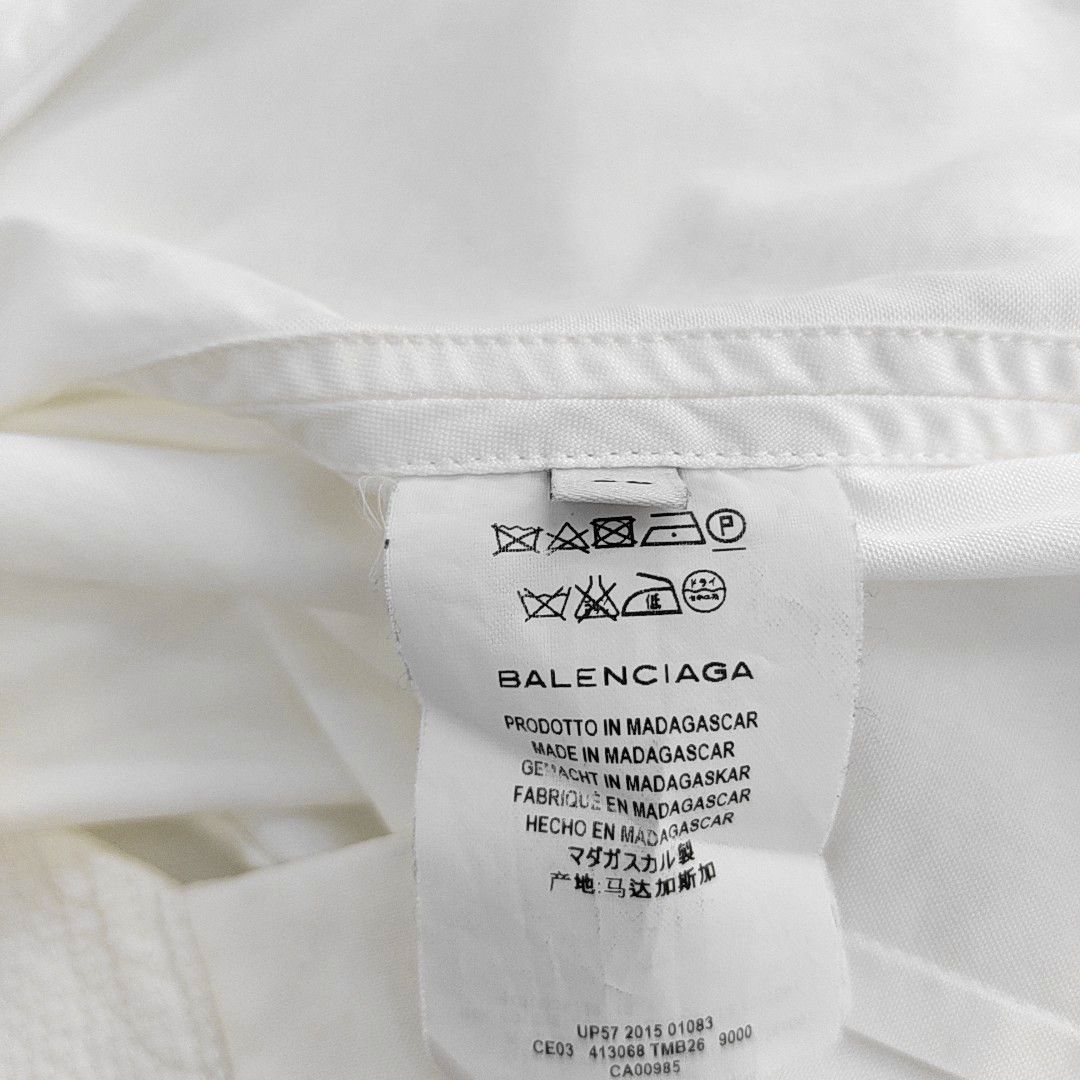 Balenciaga Balenciaga White Cotton Button Up Shirt Size 36 Size XS / US 0-2 / IT 36-38 - 4 Thumbnail