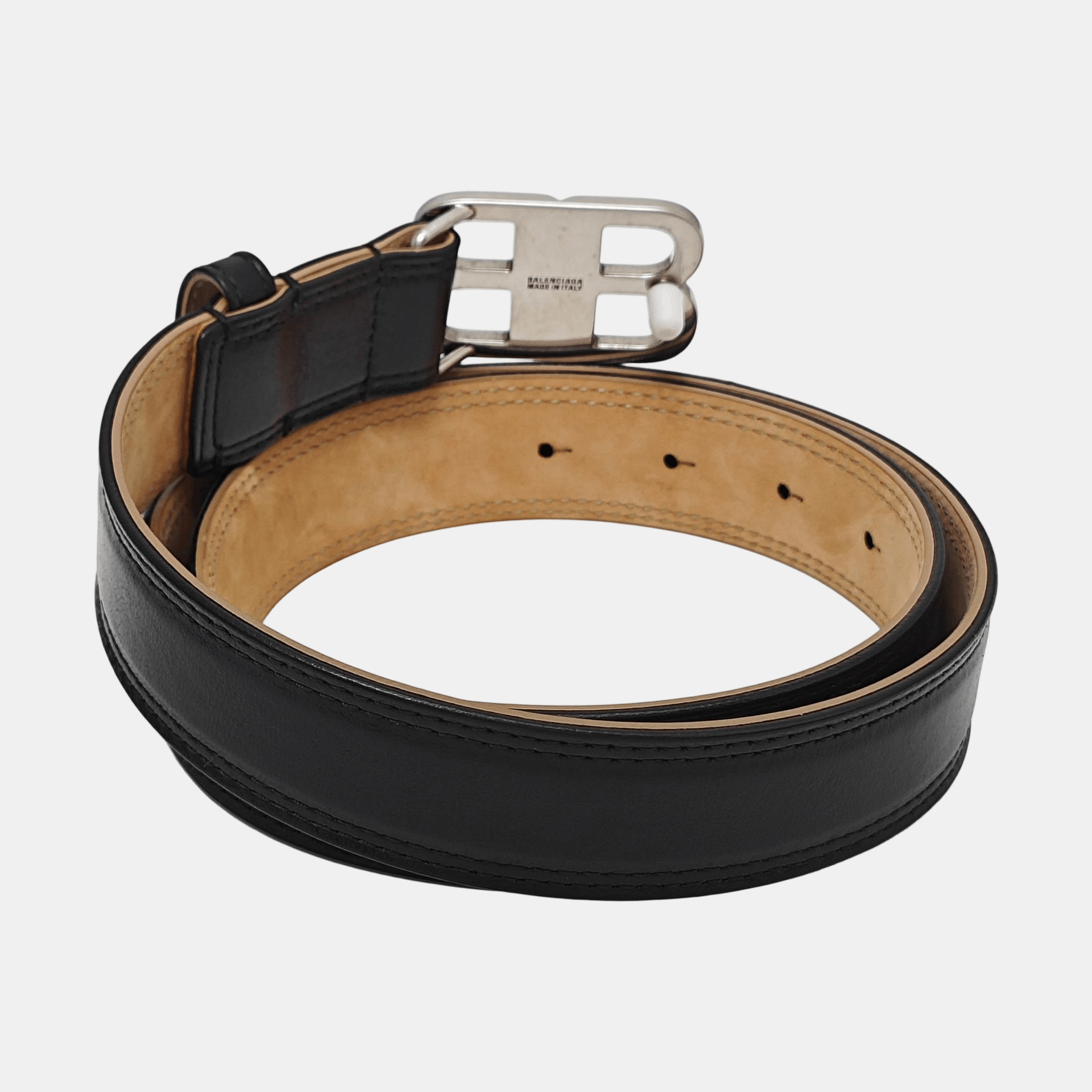 Balenciaga Balenciaga BB Logo Leather Belt Size 90 Size ONE SIZE - 2 Thumbnail