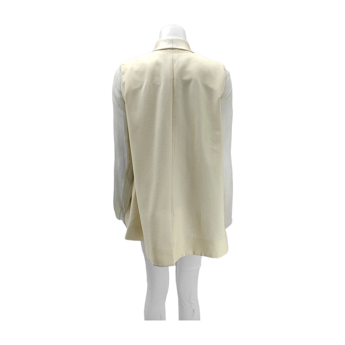 Balenciaga Balenciaga Beige Silk Sleeveless Jacket Size 34 Size XS / US 0-2 / IT 36-38 - 2 Thumbnail