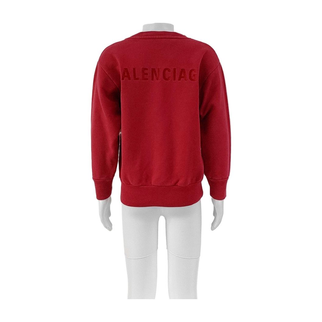 Balenciaga Balenciaga Red Embossed Logo Sweatshirt Size 9-12M Size ONE SIZE - 2 Thumbnail