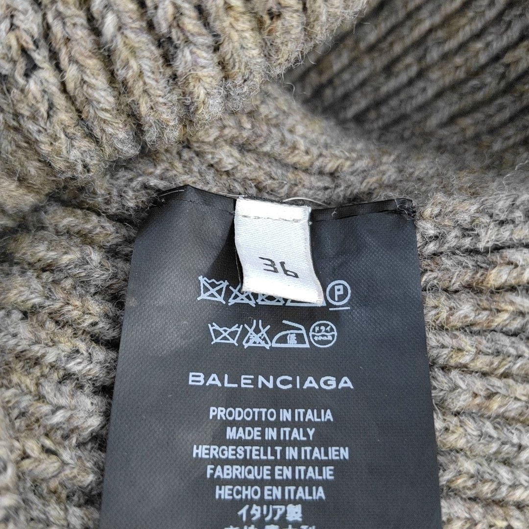 Balenciaga Balenciaga Ribbed Knit Sweater Brown Size 36 Size XS / US 0-2 / IT 36-38 - 4 Thumbnail