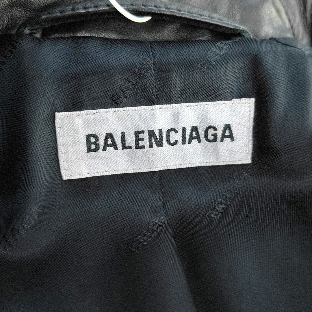 Balenciaga Balenciaga Calfskin Leather Long Coat Size 38 Size XS / US 0-2 / IT 36-38 - 5 Thumbnail