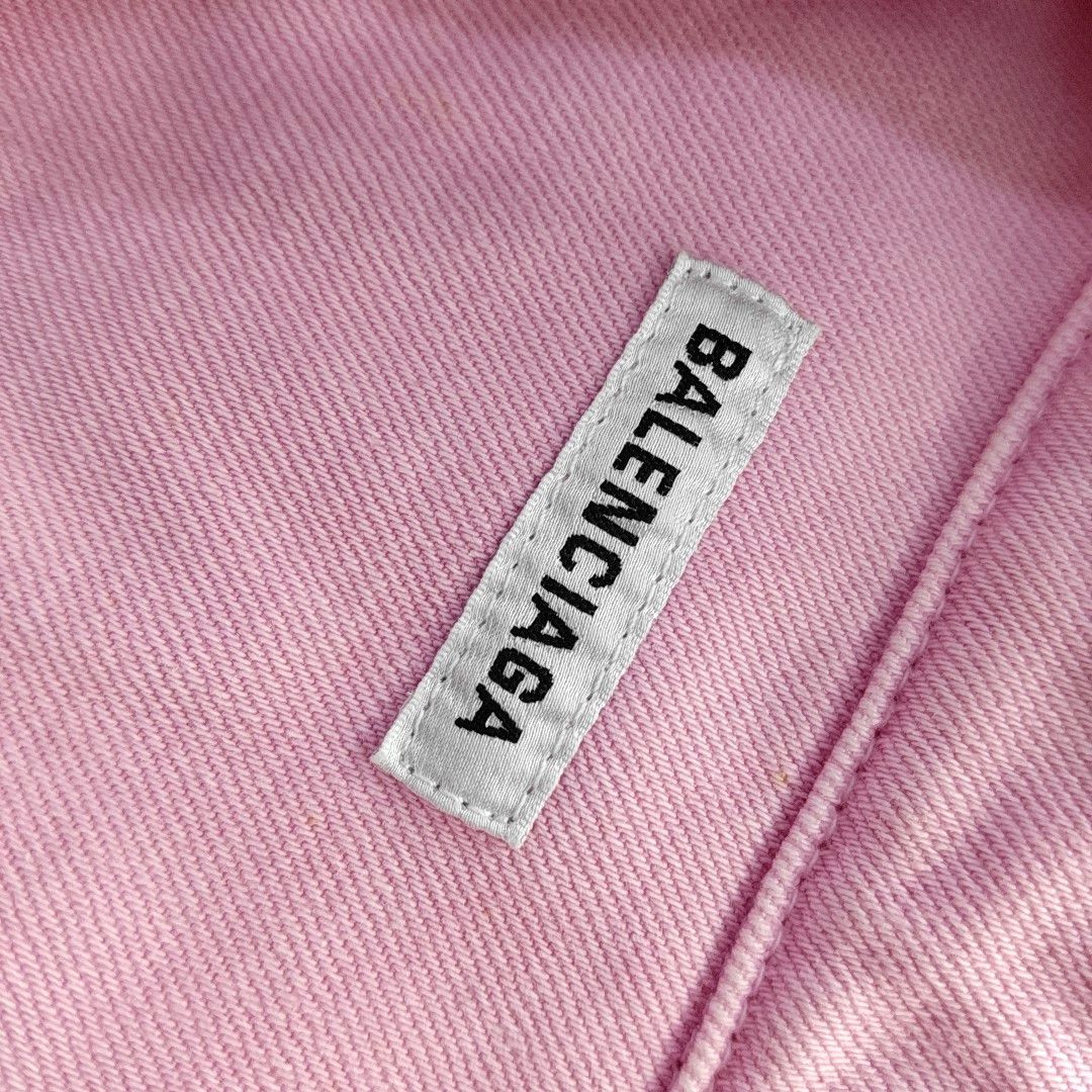 Balenciaga Balenciaga Logo Back Pink Shirt Size XXS Size US XS / EU 42 / 0 - 7 Thumbnail