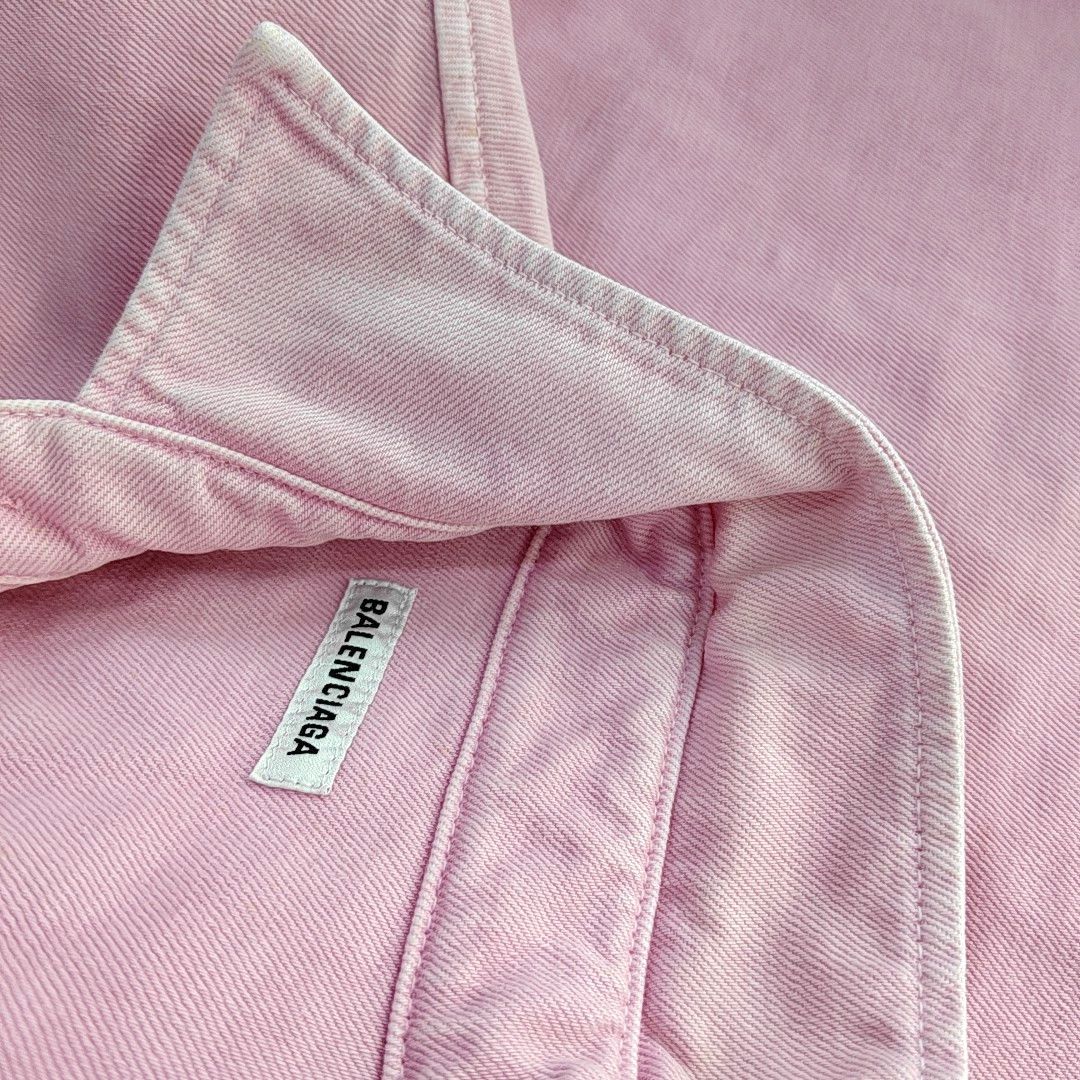 Balenciaga Balenciaga Logo Back Pink Shirt Size XXS Size US XS / EU 42 / 0 - 6 Thumbnail