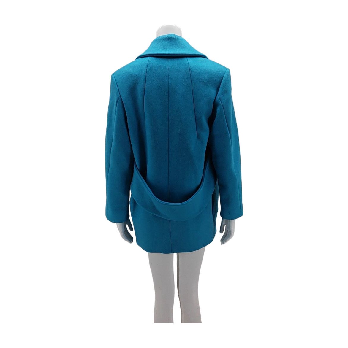 Balenciaga Balenciaga Blue Wool Blend Coat Size 34 Size XS / US 0-2 / IT 36-38 - 2 Thumbnail