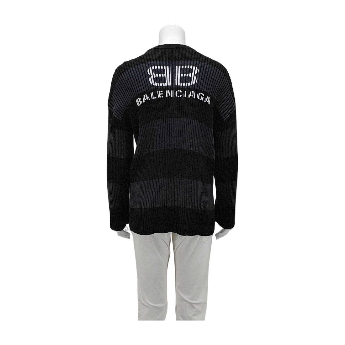 Balenciaga Balenciaga Striped BB Logo Sweater Size S Size US S / EU 44-46 / 1 - 2 Thumbnail