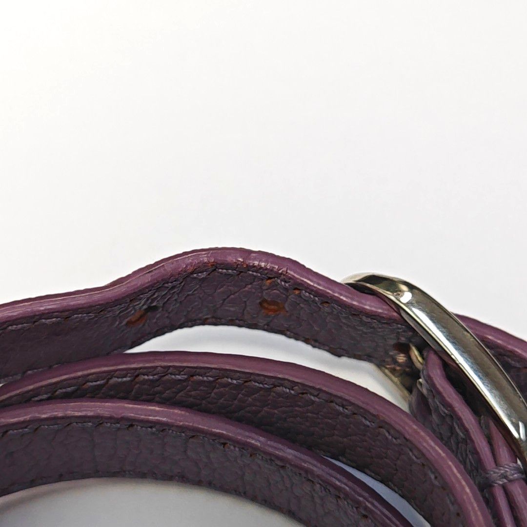 Balenciaga BALENCIAGA Purple Leather Bracelet One Size Size ONE SIZE - 5 Thumbnail