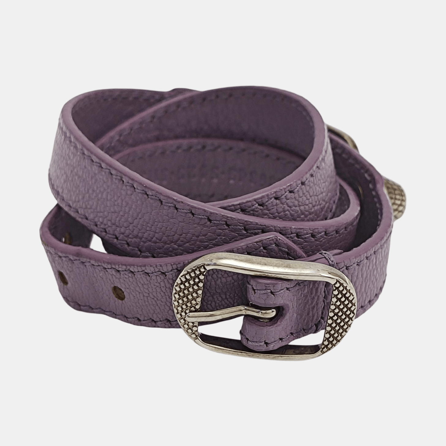 Balenciaga BALENCIAGA Purple Leather Bracelet One Size Size ONE SIZE - 3 Thumbnail