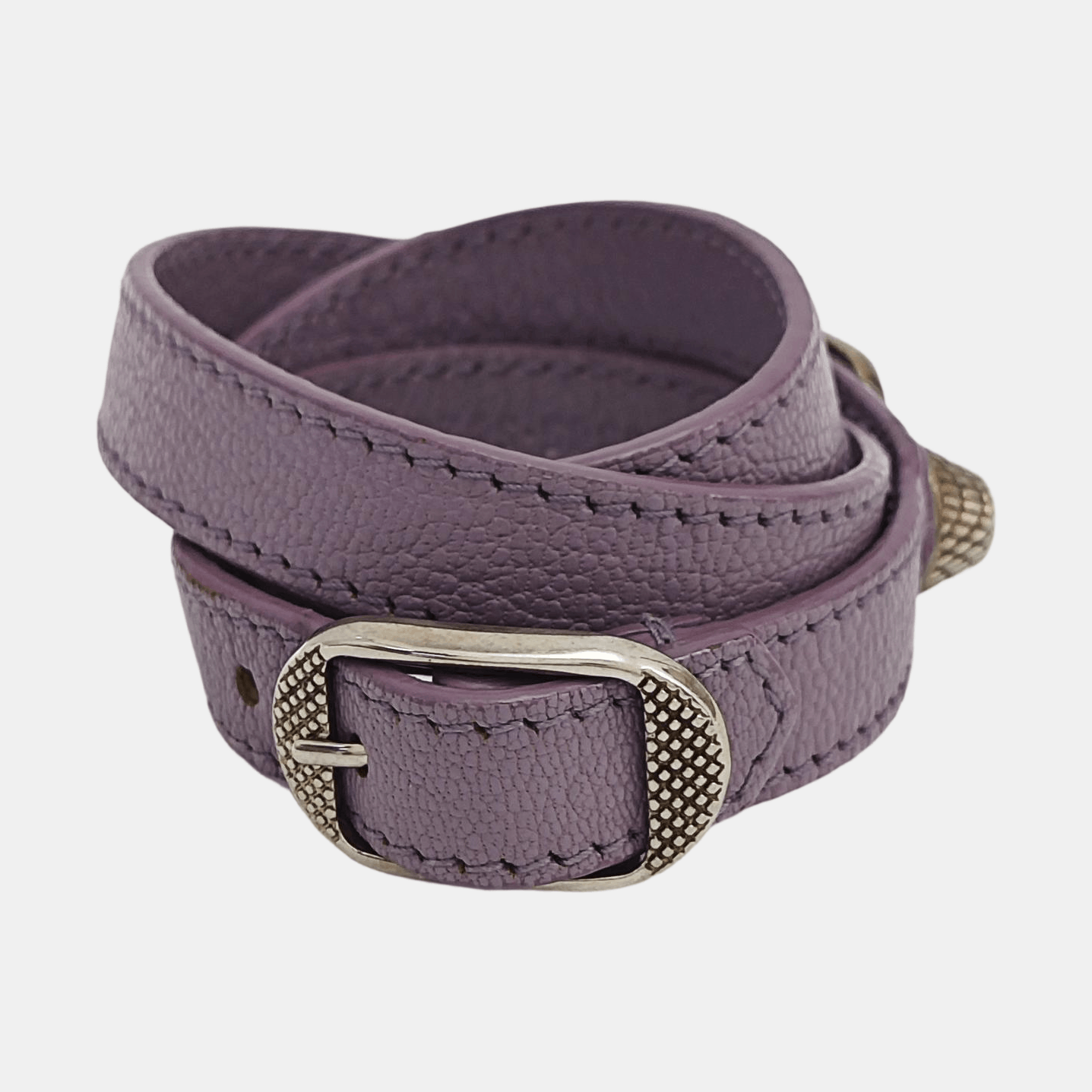 Balenciaga BALENCIAGA Purple Leather Bracelet One Size Size ONE SIZE - 2 Thumbnail