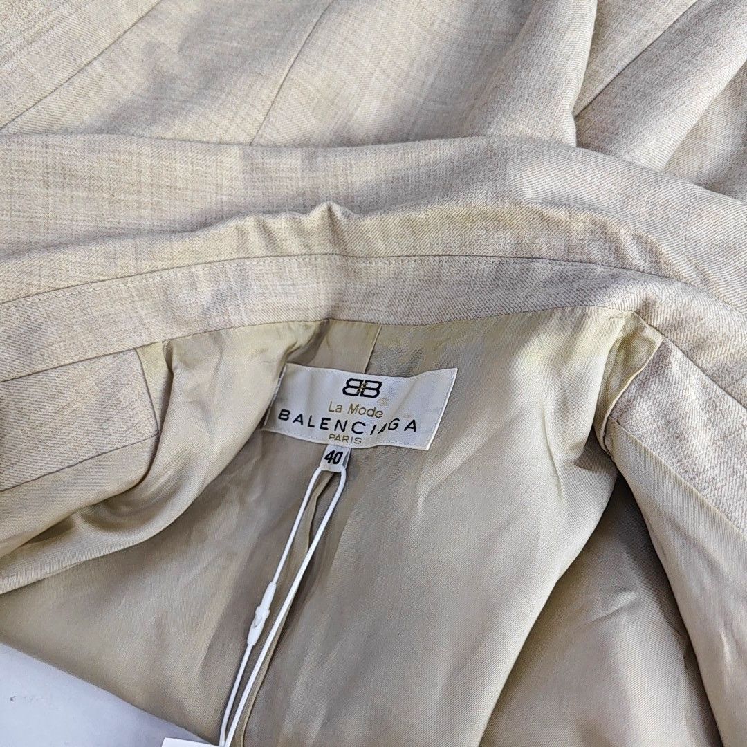 Balenciaga Balenciaga La Mode Wool Jacket Beige Size 40 Size M / US 6-8 / IT 42-44 - 5 Thumbnail