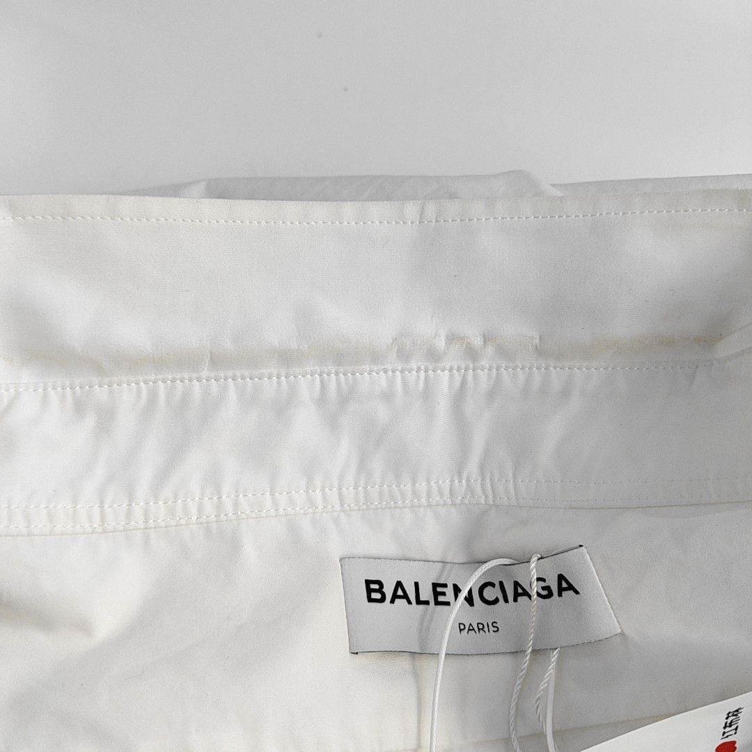 Balenciaga Balenciaga White Cotton Button Up Shirt Size 34 Size XS / US 0-2 / IT 36-38 - 7 Thumbnail