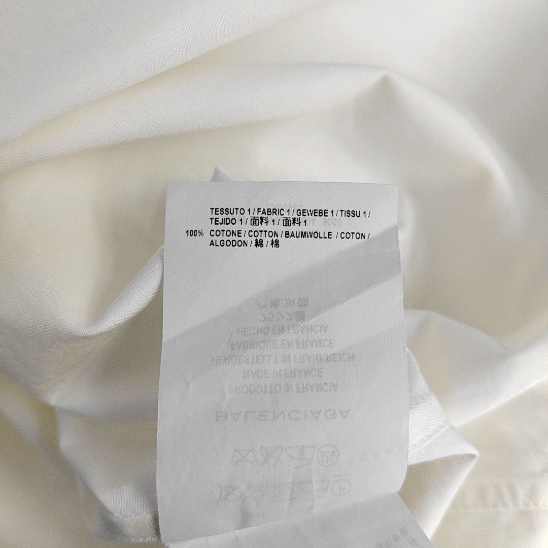 Balenciaga Balenciaga White Cotton Button Up Shirt Size 34 Size XS / US 0-2 / IT 36-38 - 3 Thumbnail