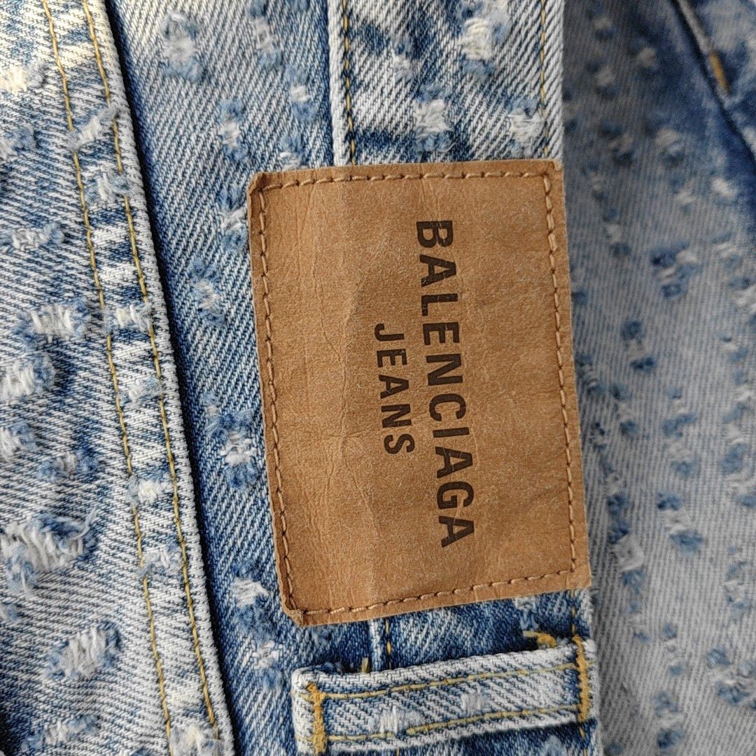 Balenciaga Balenciaga Blue Distressed Jeans Size 27 Size 27" / US 4 / IT 40 - 5 Thumbnail