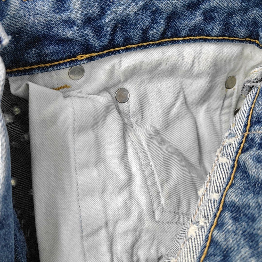 Balenciaga Balenciaga Blue Distressed Jeans Size 27 Size 27" / US 4 / IT 40 - 7 Thumbnail