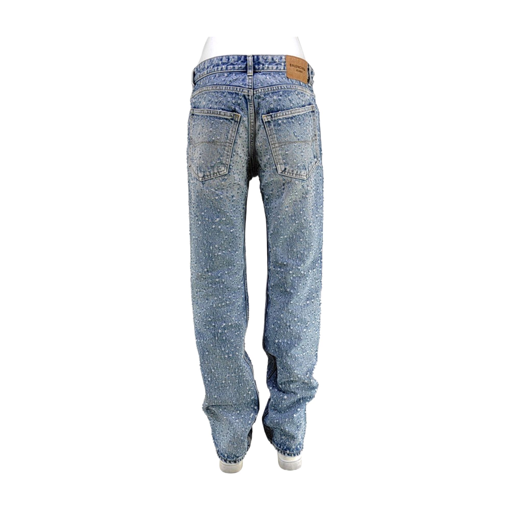 Balenciaga Balenciaga Blue Distressed Jeans Size 27 Size 27" / US 4 / IT 40 - 2 Thumbnail