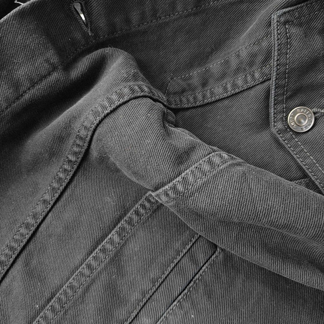 Balenciaga Balenciaga Black Denim Jacket Size XXS Size XXS / US 00 / IT 34 - 6 Thumbnail