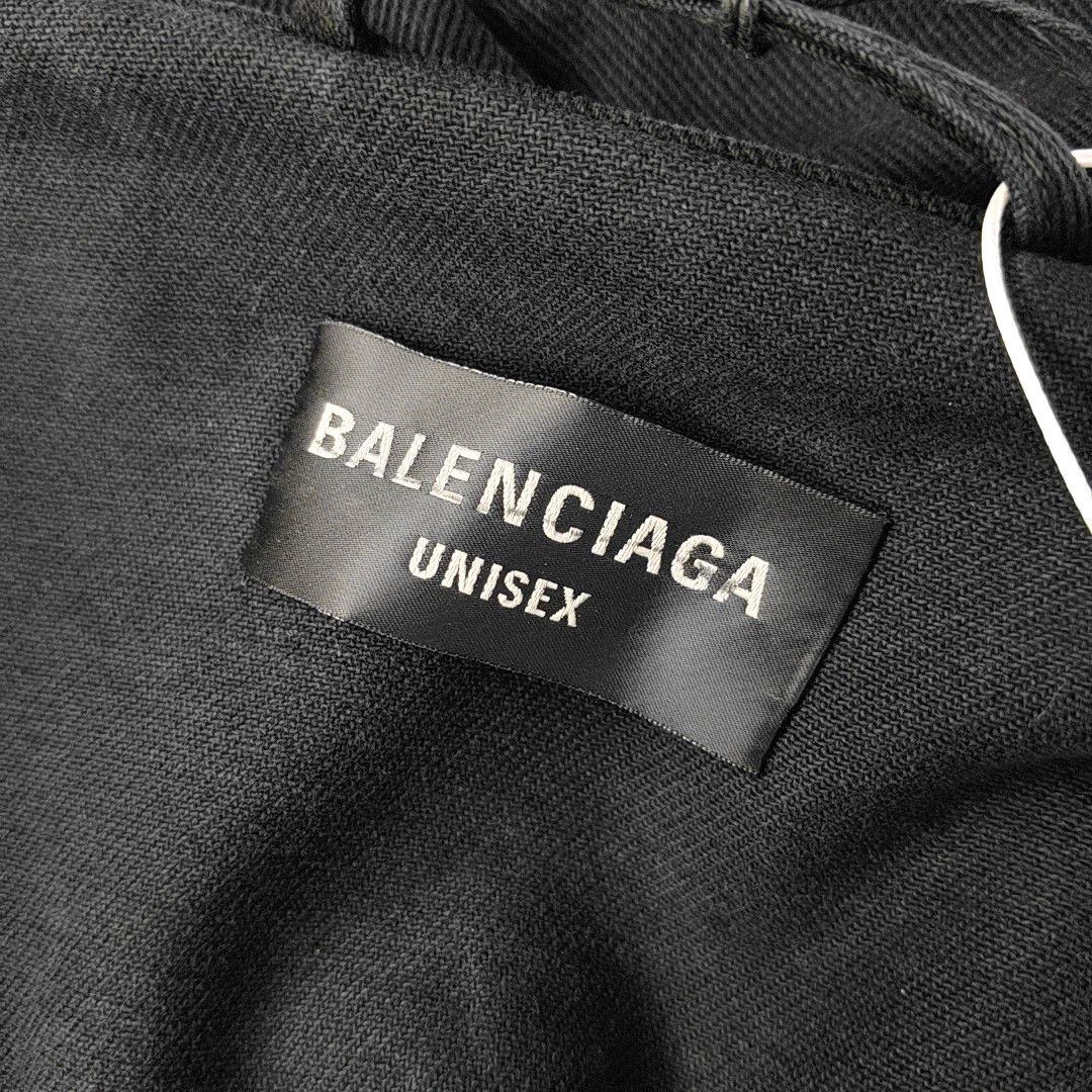 Balenciaga Balenciaga Black Denim Jacket Size XXS Size XXS / US 00 / IT 34 - 5 Thumbnail