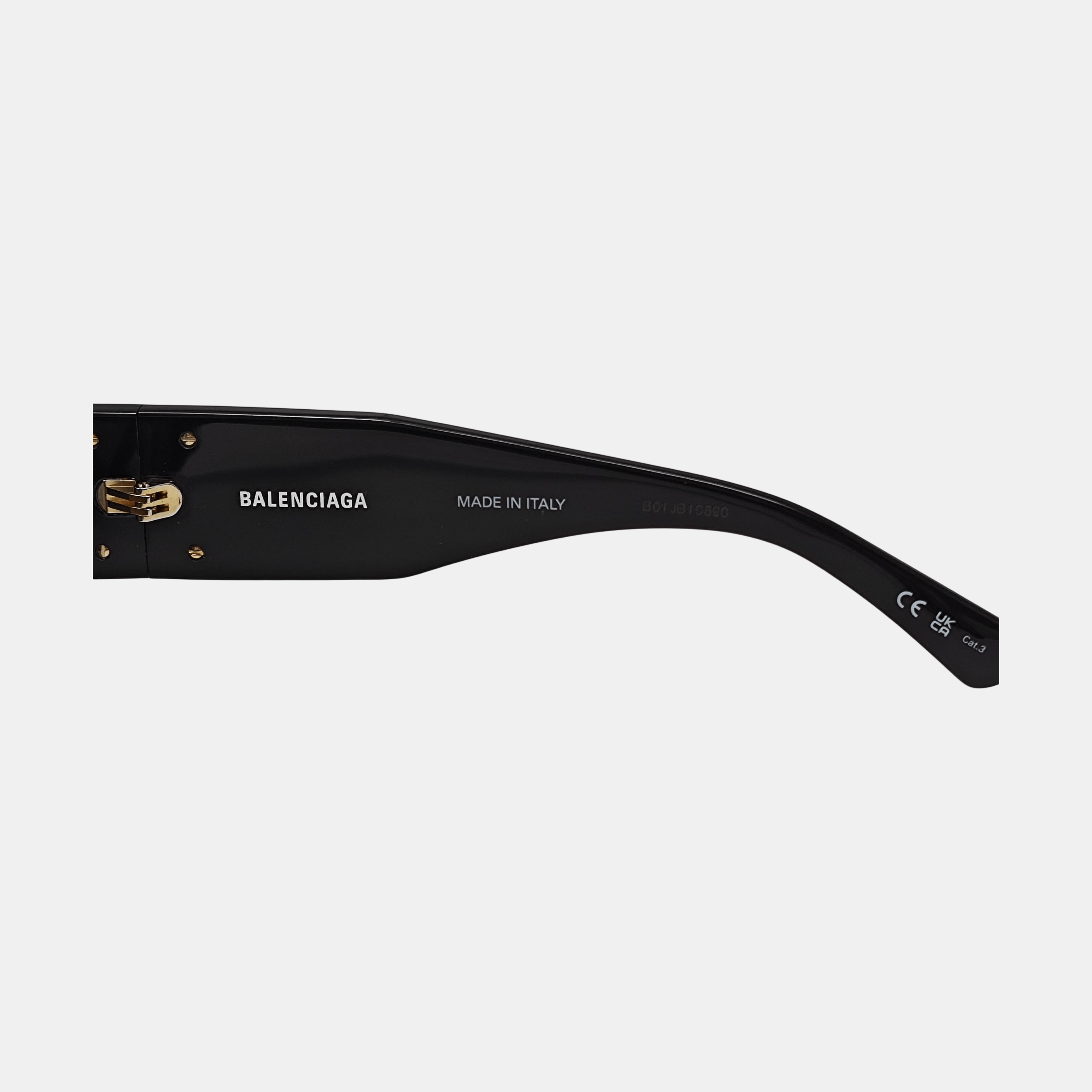 Balenciaga Balenciaga Gold BB Rectangular Sunglasses Size ONE SIZE - 3 Thumbnail