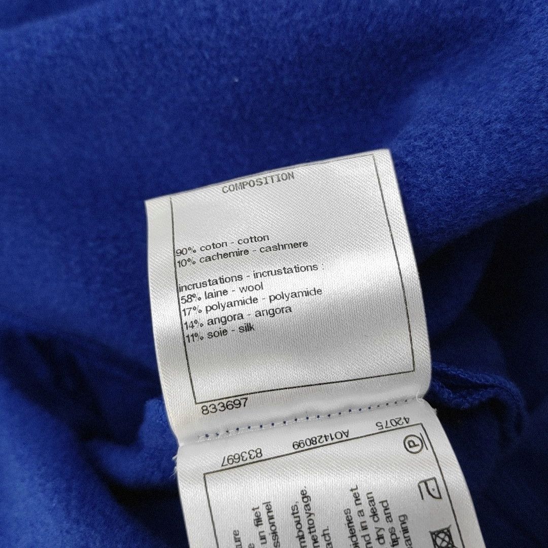 Chanel CHANEL Blue Cotton Blend Zip Hoodie Size L Size L / US 10 / IT 46 - 3 Thumbnail