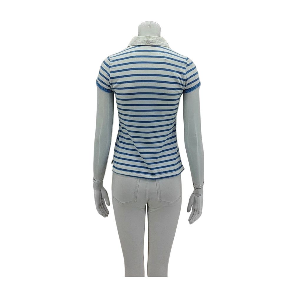 Burberry Burberry Blue Label Striped Polo Shirt Size 38 Size S / US 4 / IT 40 - 2 Thumbnail