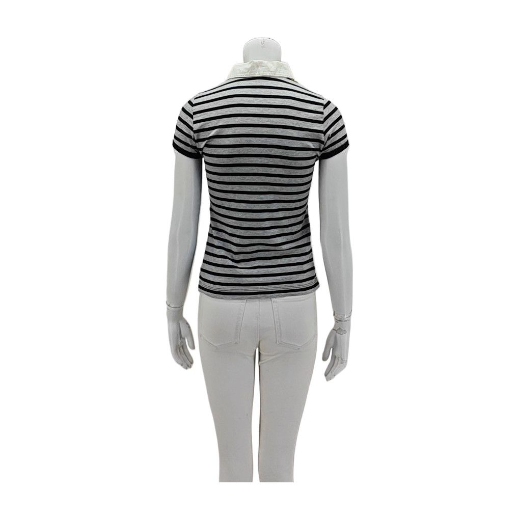 Burberry Burberry Blue Label Striped Lace-up T-Shirt Size 38 Size M / US 6-8 / IT 42-44 - 2 Thumbnail