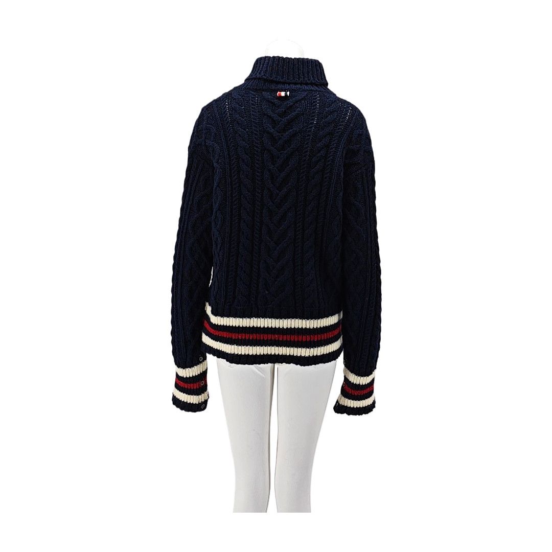 Thom Browne THOM BROWNE Cable Knit Turtleneck Sweater Size 4 Size XL / US 12-14 / IT 48-50 - 2 Thumbnail