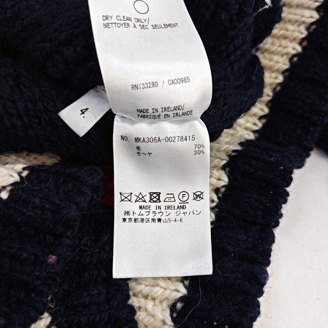 Thom Browne THOM BROWNE Cable Knit Turtleneck Sweater Size 4 Size XL / US 12-14 / IT 48-50 - 4 Thumbnail