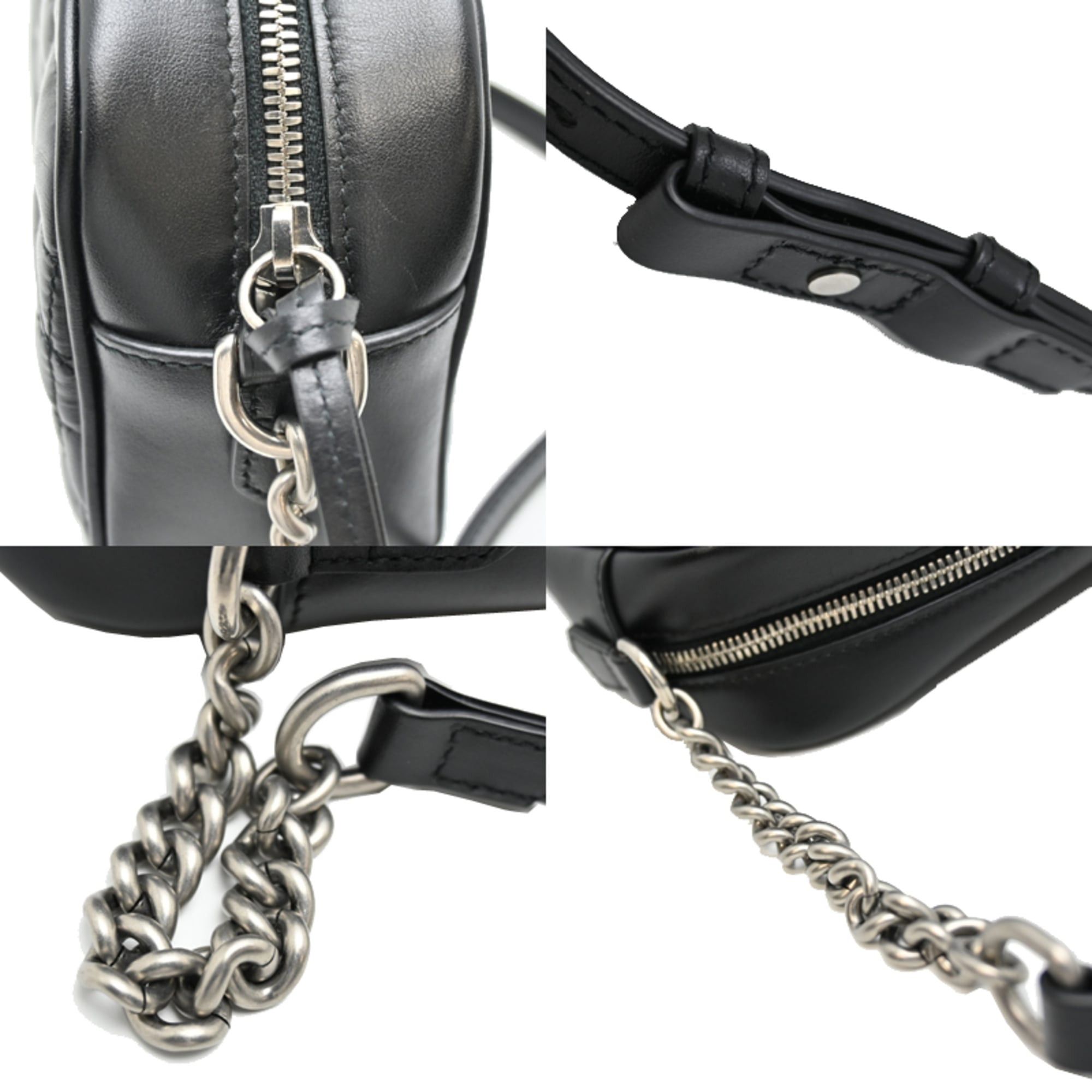 Gucci Gucci GG Marmont Shoulder Bag for Women, Leather, Black, 447632 Size ONE SIZE - 7 Thumbnail
