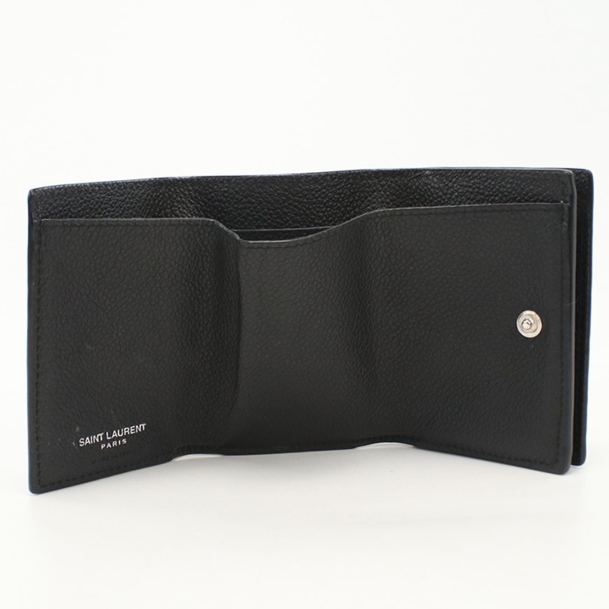 Saint Laurent Paris SAINT LAURENT Tri-fold Wallet 669959 Origami Tiny YSL Logo Women's Black Size ONE SIZE - 3 Thumbnail