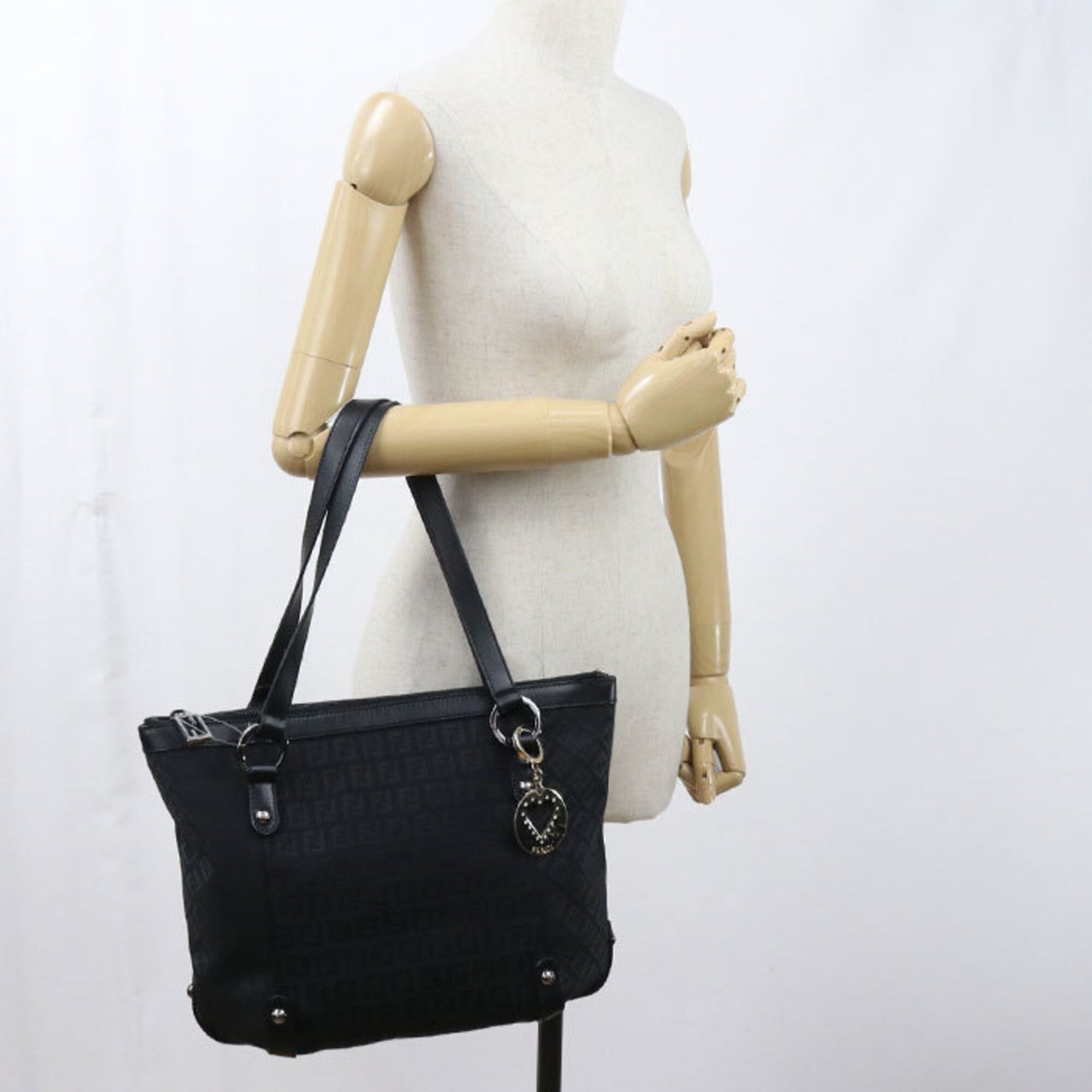 Fendi FENDI tote bag 8BH196 Zucchino, women's, black Size ONE SIZE - 8 Thumbnail