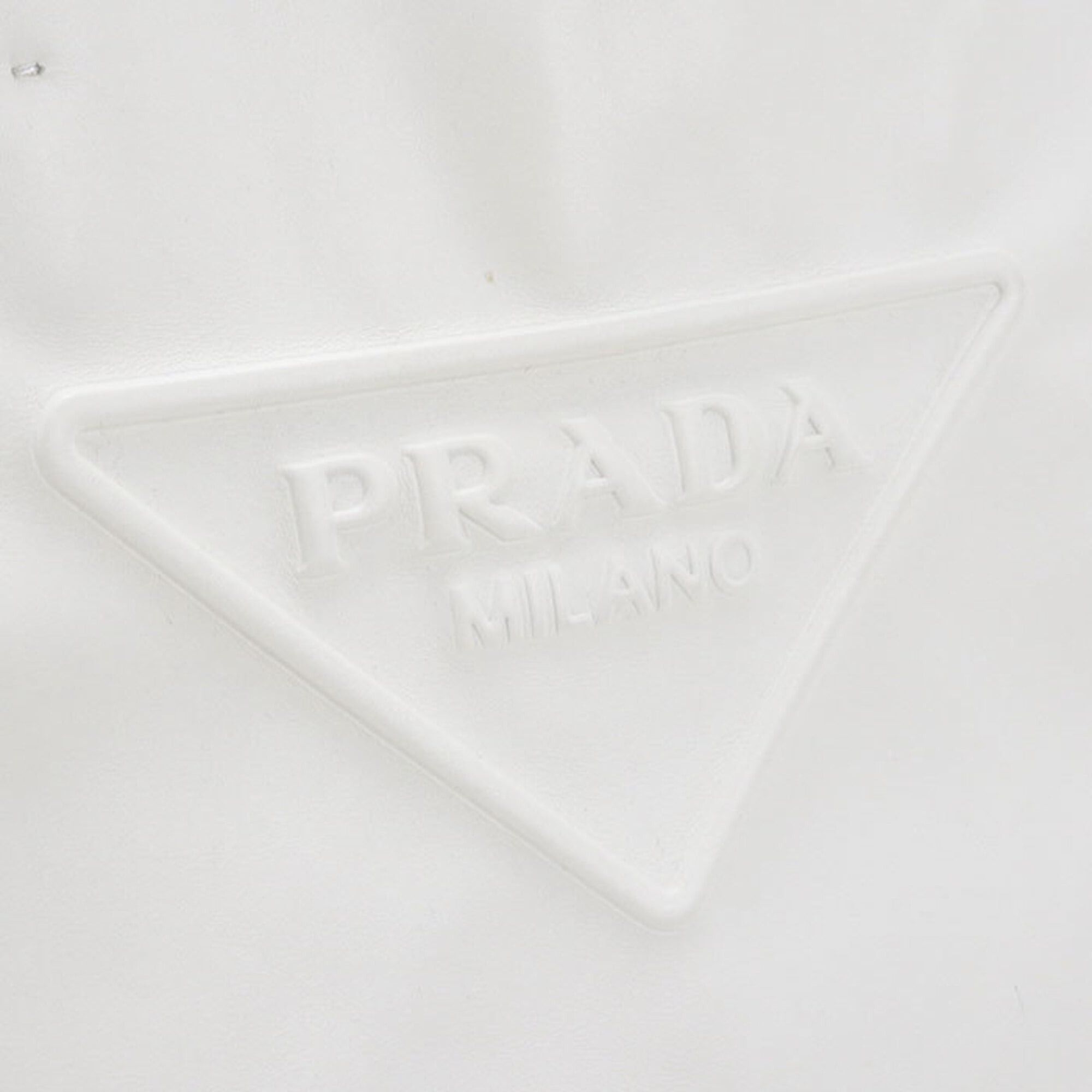 Prada Prada Tote Bag 1BG429 Triangle Logo Women's White Size ONE SIZE - 7 Thumbnail