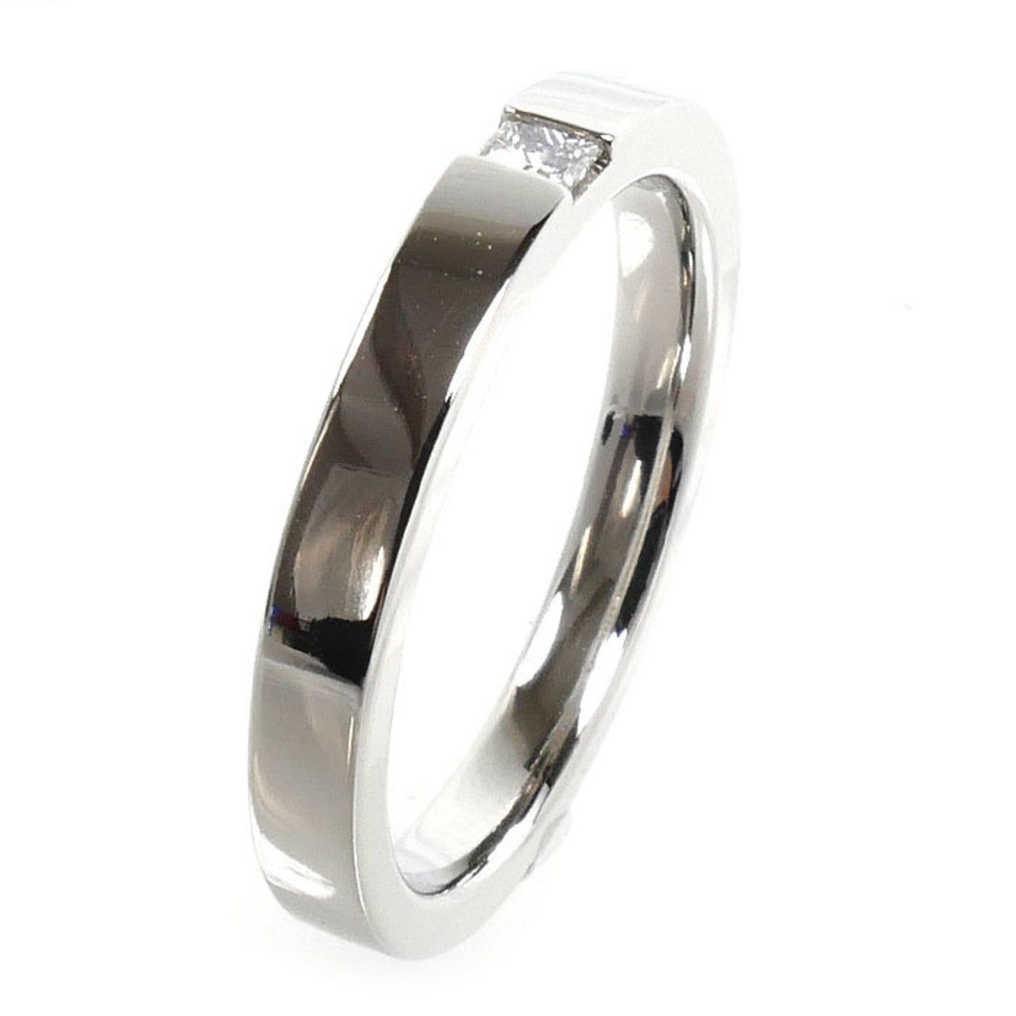Harry Winston Harry Winston Pt950 Platinum Princess Cut Wedding Ring (WBDPPCBZS10-095) with 0.11ct Diamond, 8.7g, for Women Size ONE SIZE - 2 Thumbnail