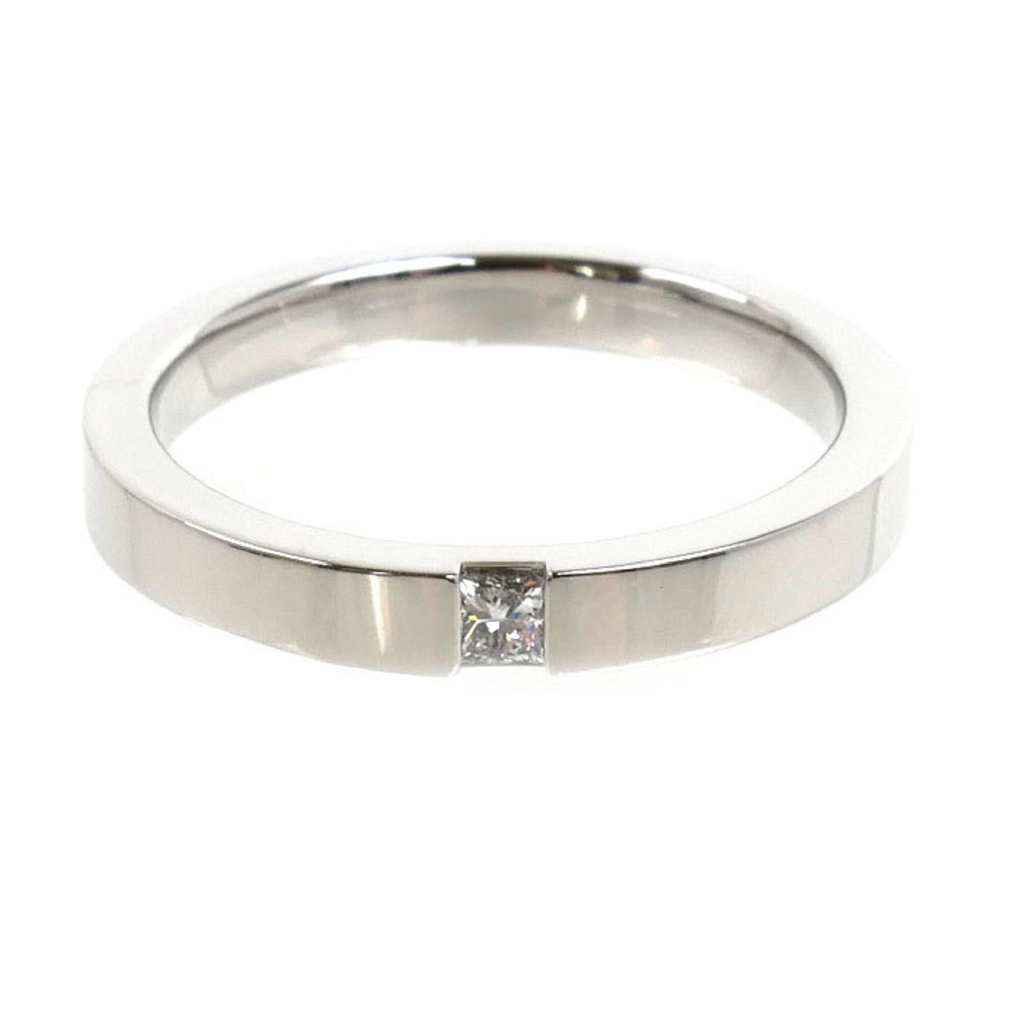 Harry Winston Harry Winston Pt950 Platinum Princess Cut Wedding Ring (WBDPPCBZS10-095) with 0.11ct Diamond, 8.7g, for Women Size ONE SIZE - 3 Thumbnail