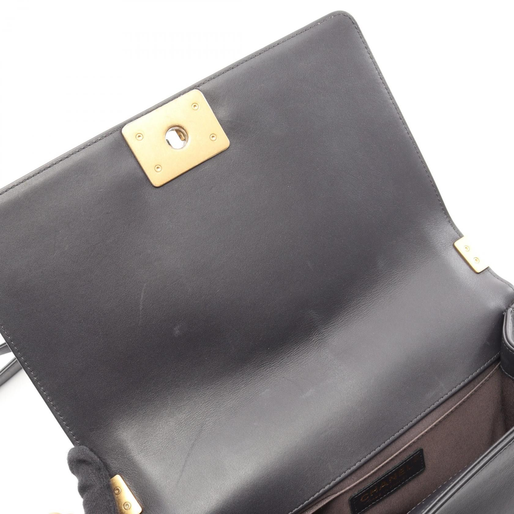 Chanel Chanel CHANEL Boy Chanel Lambskin Shoulder Bag Leather Shoulder Bag A67086 DUTY FREE for USA Size ONE SIZE - 6 Thumbnail