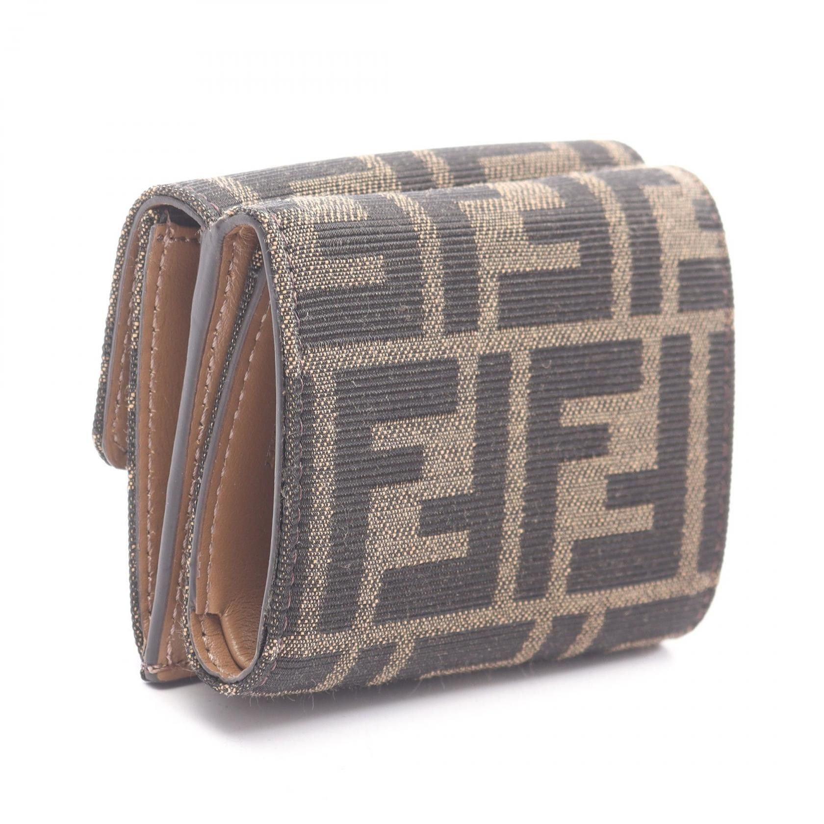 Fendi Fendi Fendi Baguette Canvas Trifold Wallet Textile Short Wallet 8M0395A98PF0A6E DUTY FREE for USA Size ONE SIZE - 2 Thumbnail