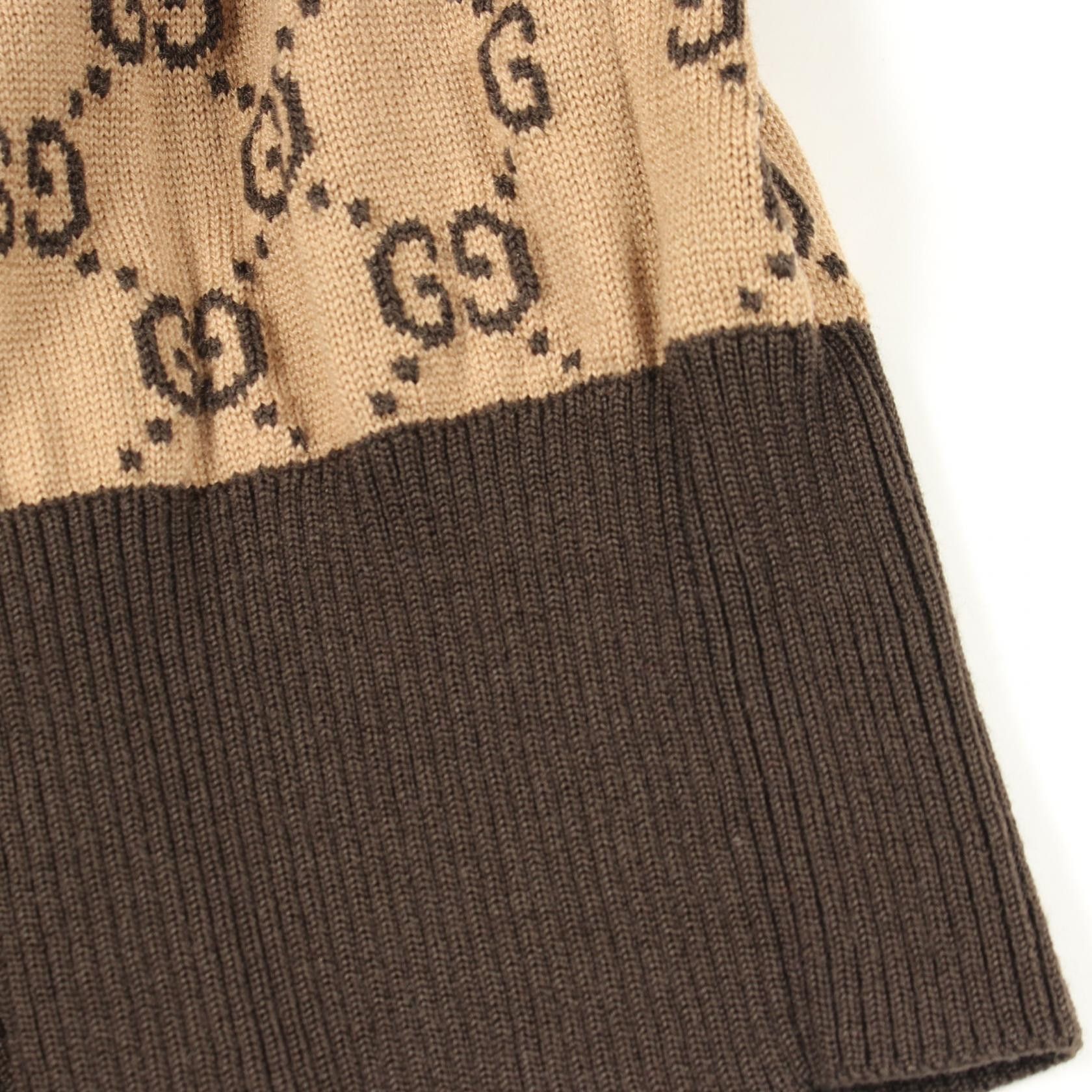 Gucci Gucci Gucci GG Pattern Wool Knit Top Textile Tops DUTY FREE for USA Size ONE SIZE - 6 Thumbnail
