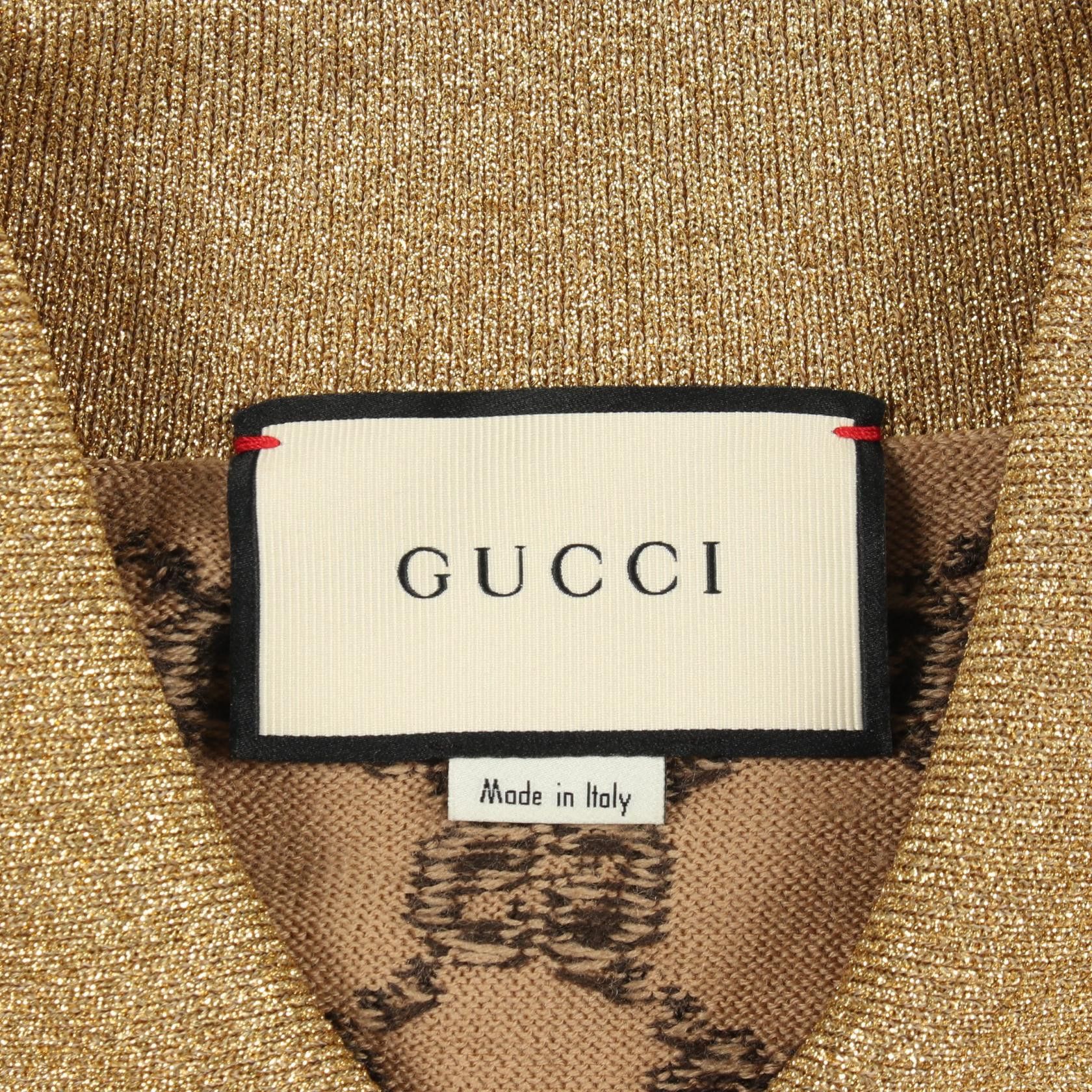 Gucci Gucci Gucci GG Pattern Wool Knit Top Textile Tops DUTY FREE for USA Size ONE SIZE - 3 Thumbnail