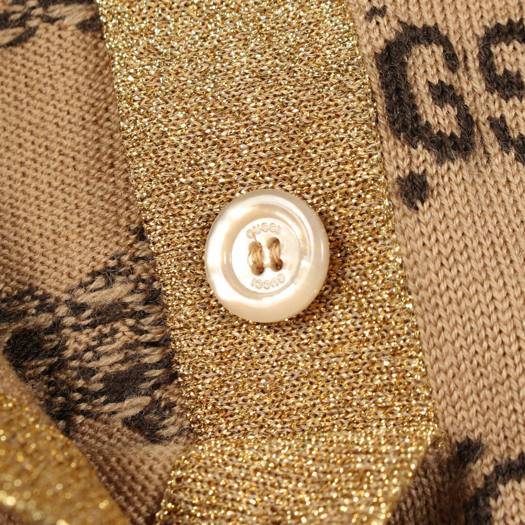 Gucci Gucci Gucci GG Pattern Wool Knit Top Textile Tops DUTY FREE for USA Size ONE SIZE - 5 Thumbnail