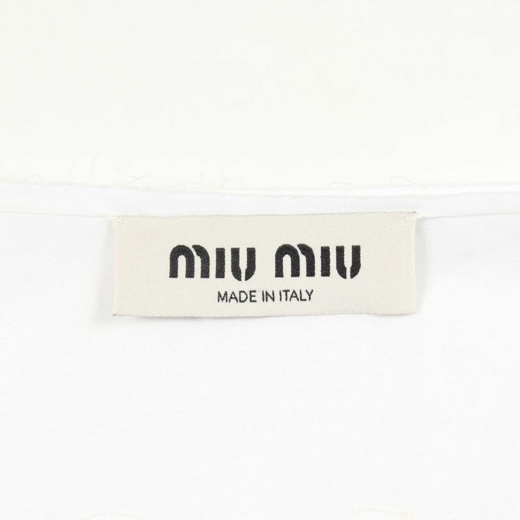 Miu Miu Miu Miu Miu Miu Cotton Shirt Textile Tops DUTY FREE for USA Size ONE SIZE - 3 Thumbnail