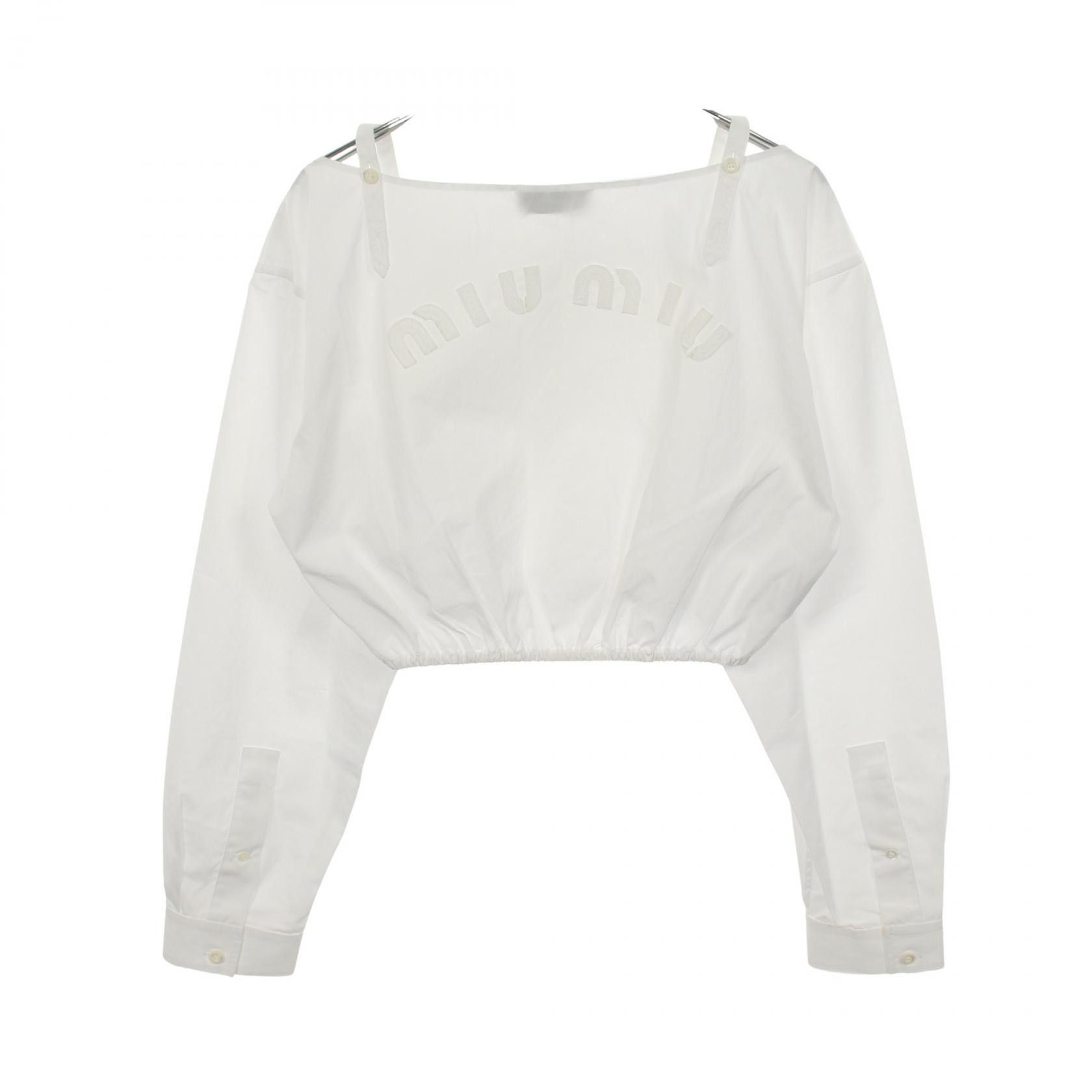 Miu Miu Miu Miu Miu Miu Cotton Shirt Textile Tops DUTY FREE for USA Size ONE SIZE - 2 Thumbnail