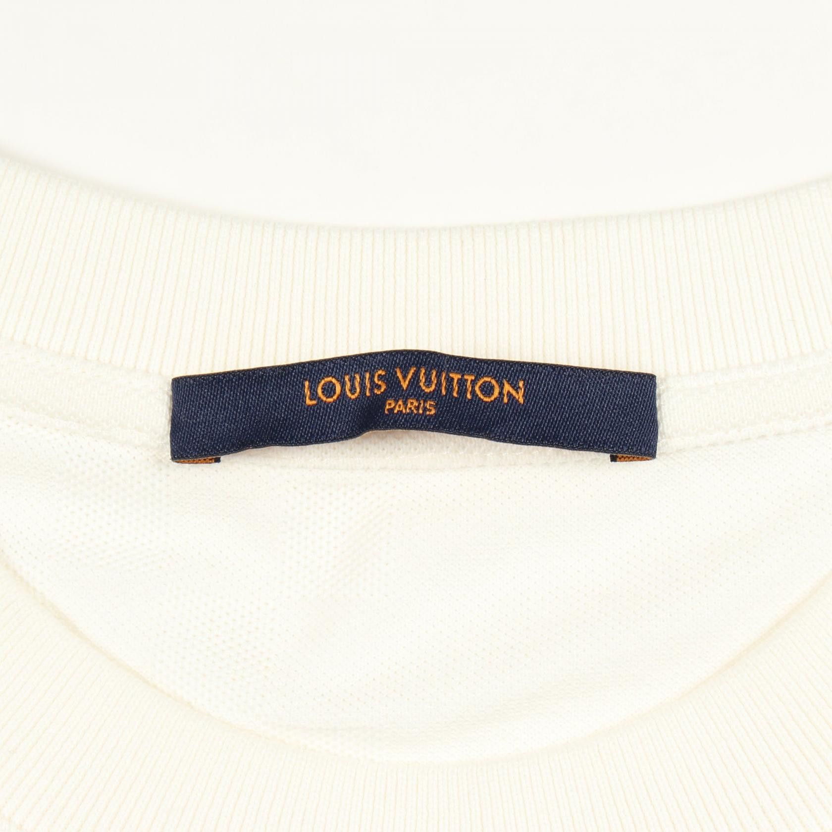 Louis Vuitton Louis Vuitton Louis Vuitton Half Damier Cotton T shirt Textile T-Shirts DUTY FREE for USA Size ONE SIZE - 3 Thumbnail