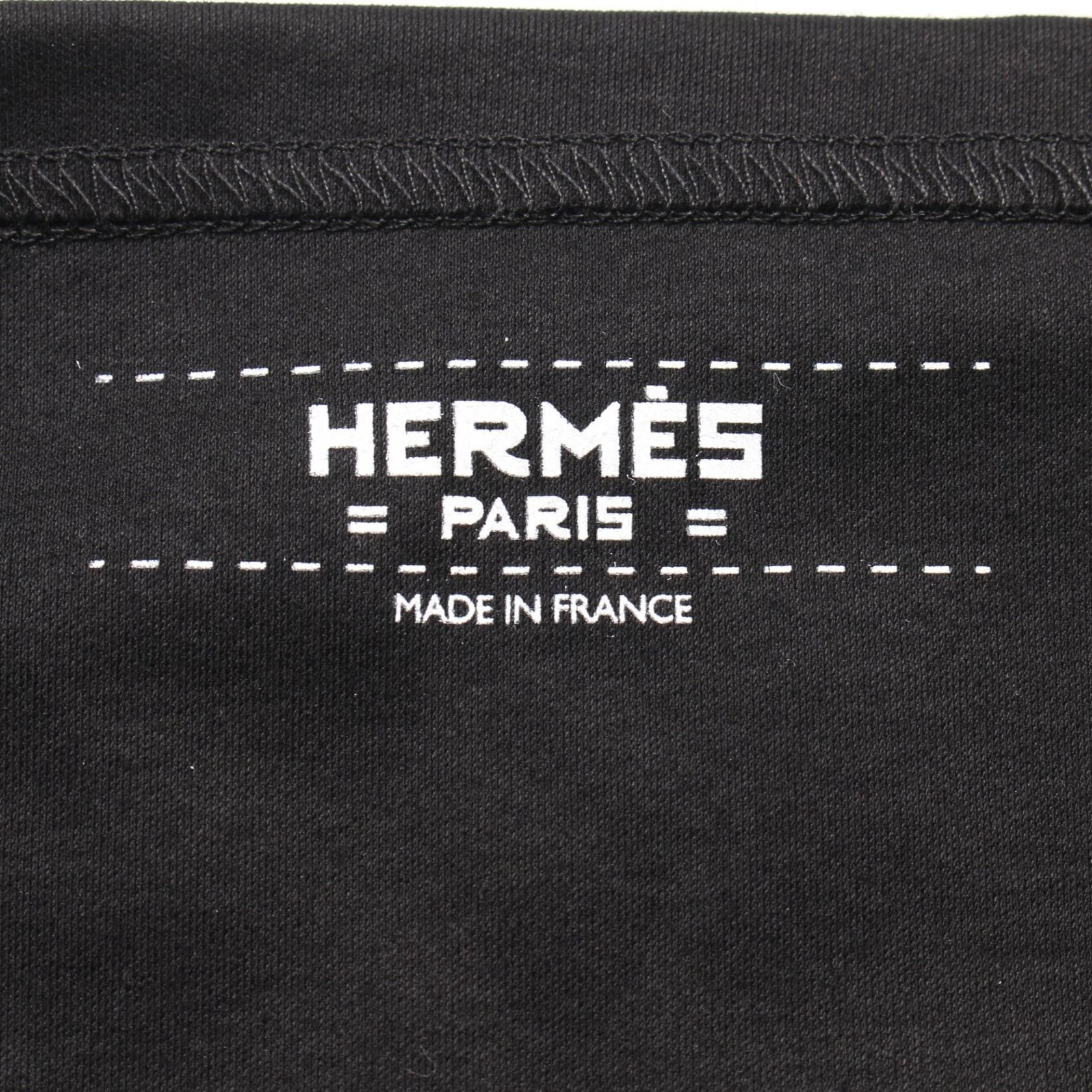 Hermes Hermes Hermes Embroidered Pocket Cotton Top Textile Tops DUTY FREE for USA Size ONE SIZE - 3 Thumbnail