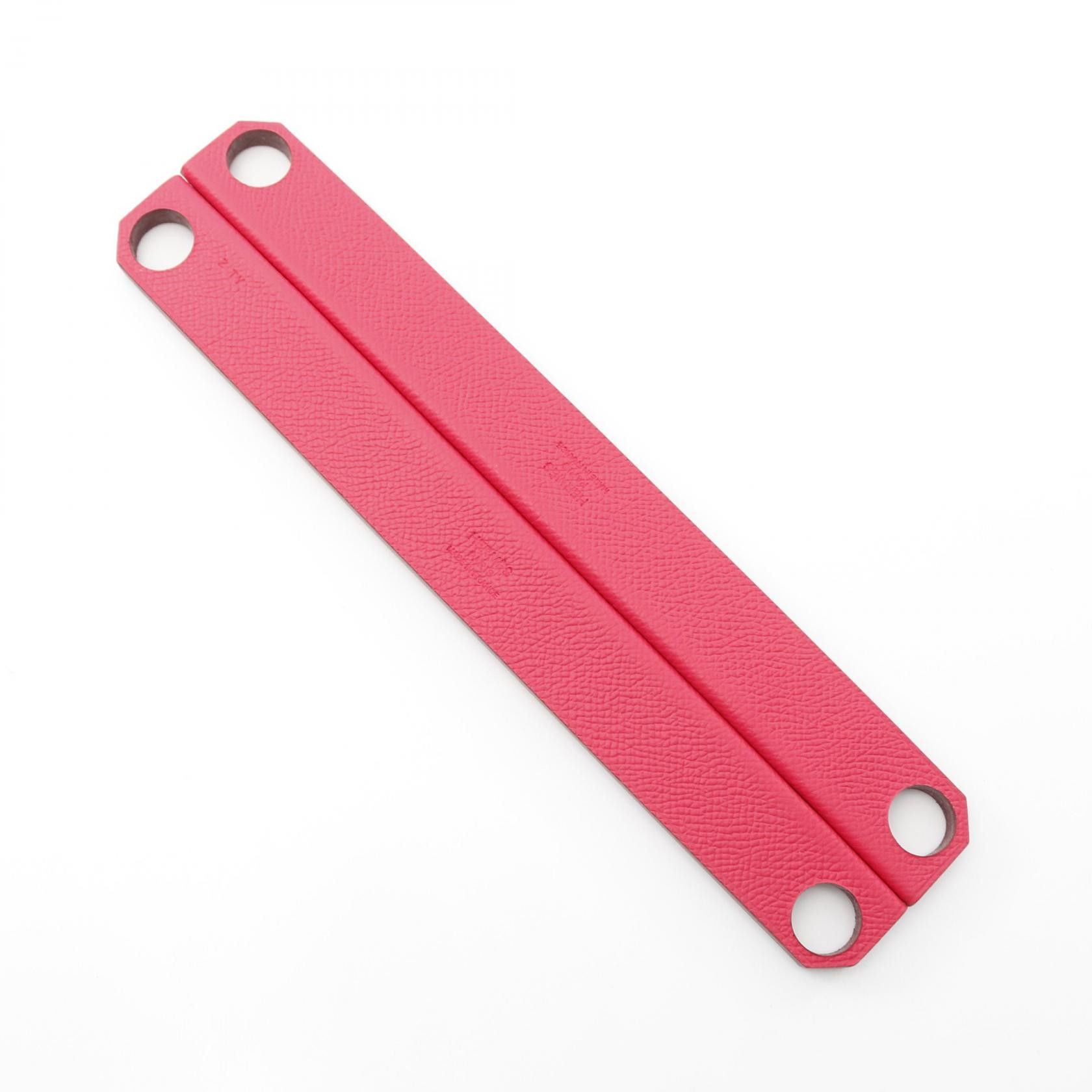 Hermes Hermes Hermes Silkitt Rose Mexique Rouge Cou Togo Leather Accessory Leather Other Z DUTY FREE for USA Size ONE SIZE - 4 Thumbnail