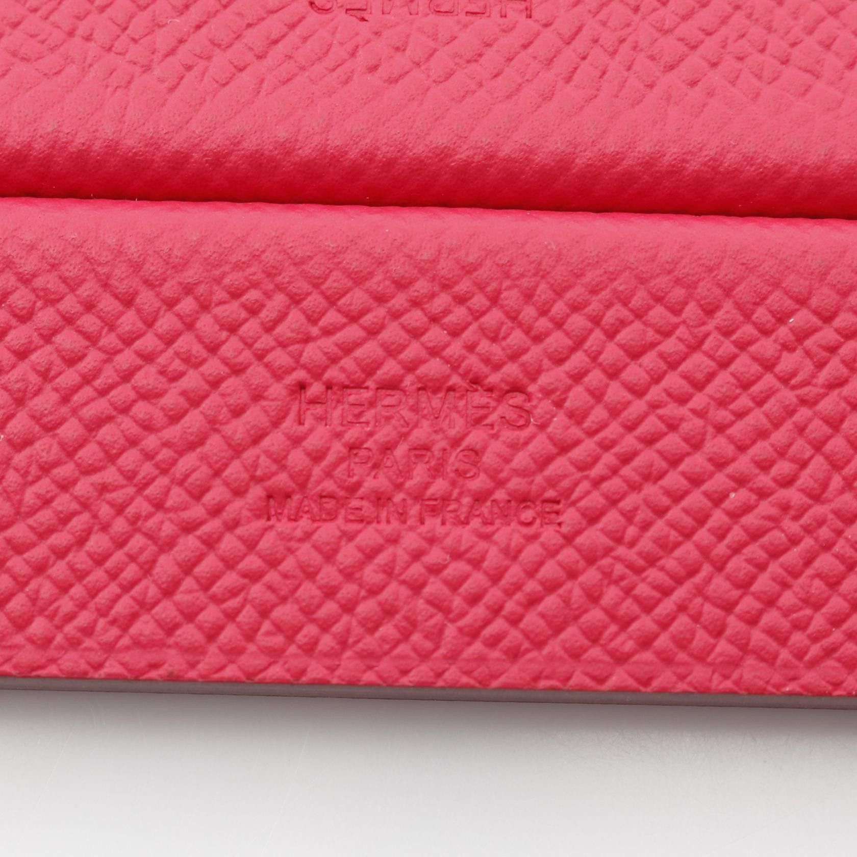 Hermes Hermes Hermes Silkitt Rose Mexique Rouge Cou Togo Leather Accessory Leather Other Z DUTY FREE for USA Size ONE SIZE - 6 Thumbnail