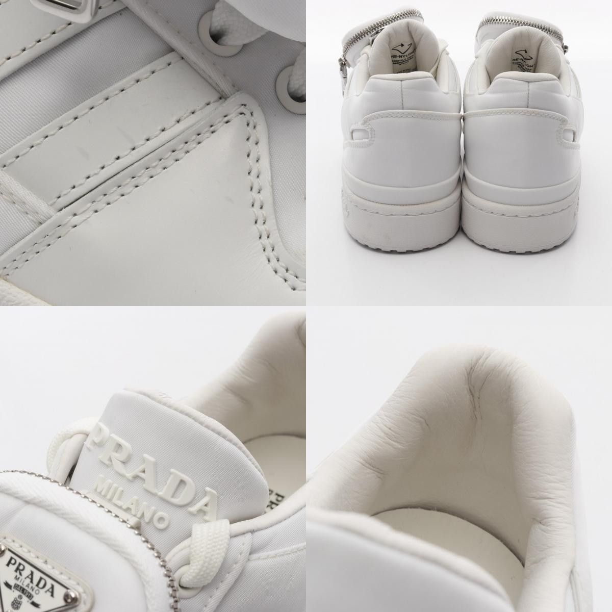 Prada Prada Prada Re-Nylon FORUM LOW leather fabric sneakers Leather Shoes DUTY FREE for USA Size ONE SIZE - 10 Thumbnail