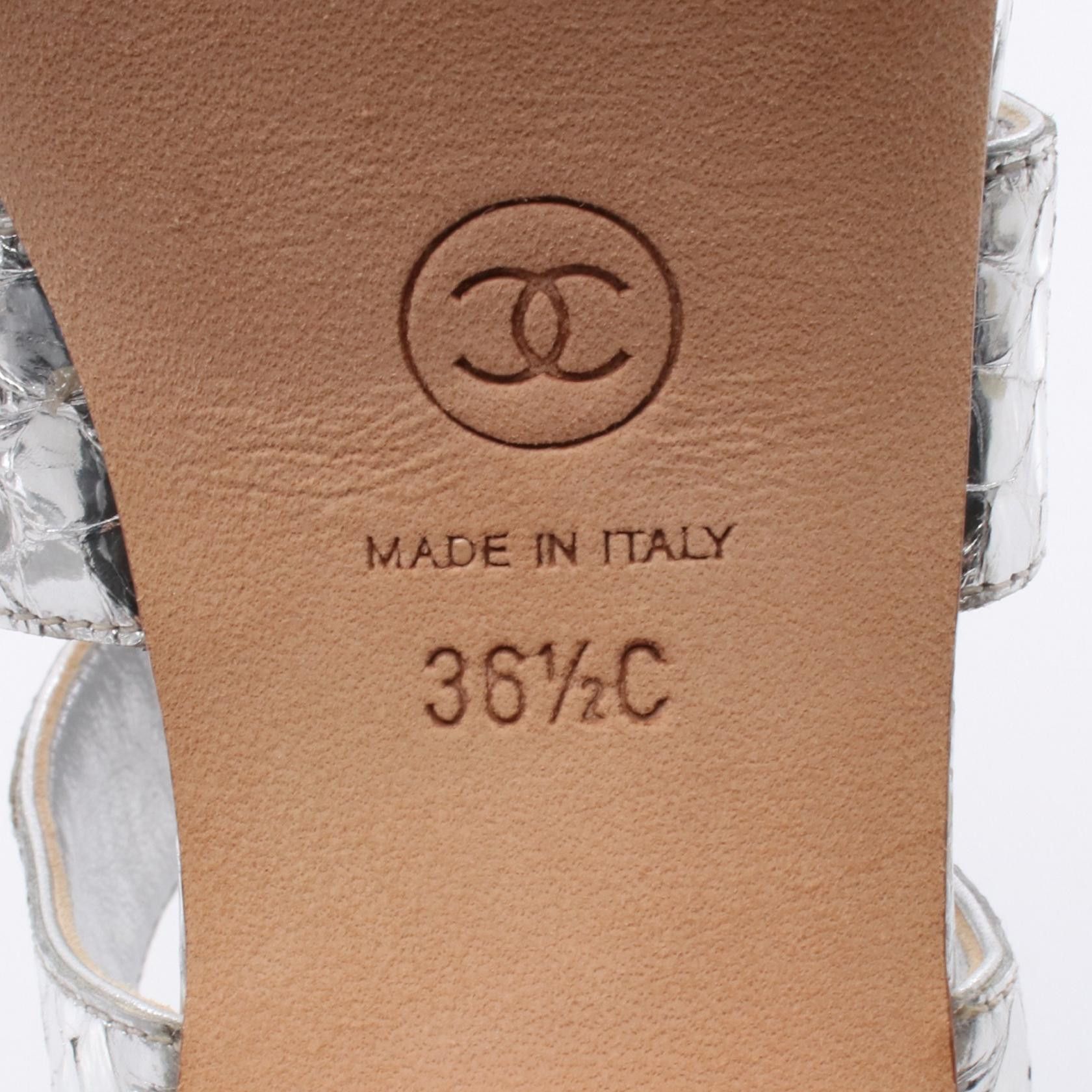 Chanel Chanel Chanel Coco Mark Exotic Leather Sandals Leather Shoes 16SG31868 DUTY FREE for USA Size ONE SIZE - 7 Thumbnail